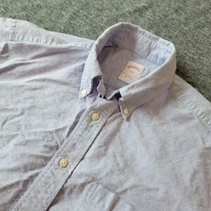 Brooks Brothers‎ 346 Shirt Men's Large Blue Button Down Short Sleeve - Read Desc